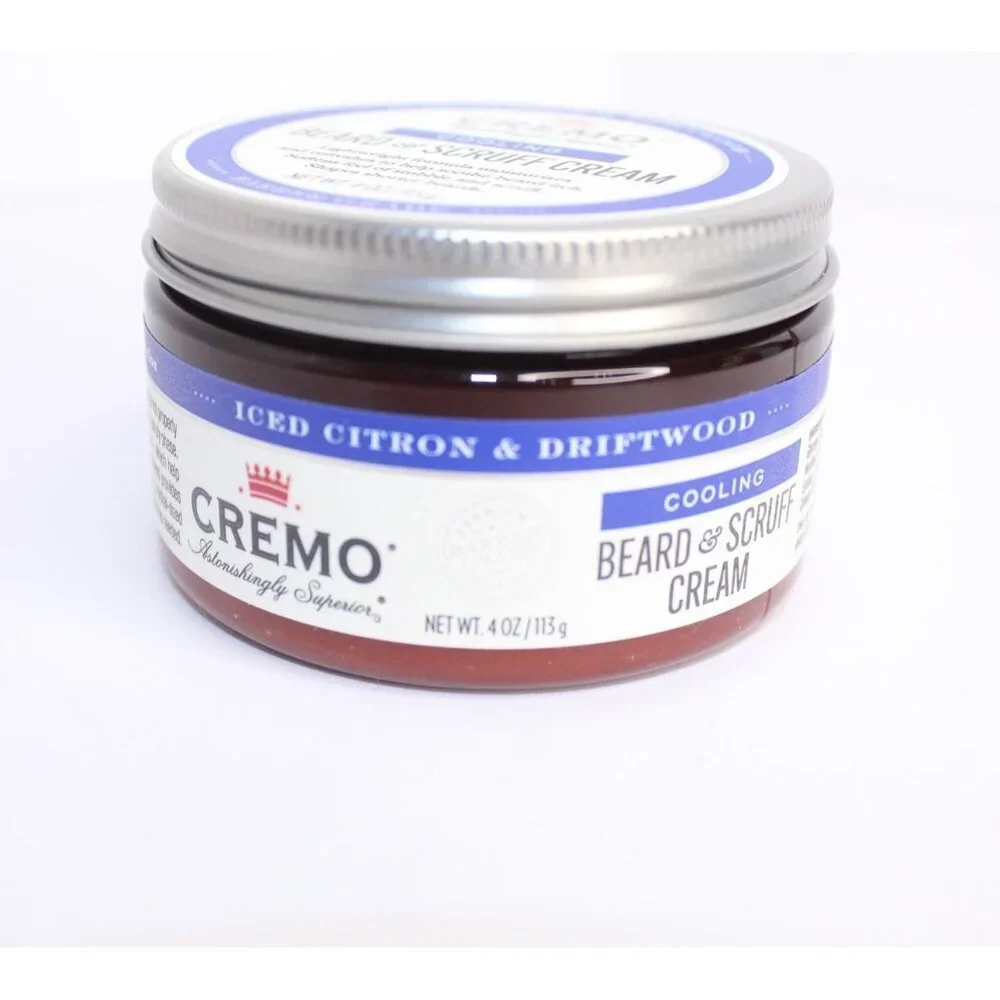 Cremo Cooling Beard & Scruff Cream Ince Citron‎ & Driftwood 4 oz. New Unopened